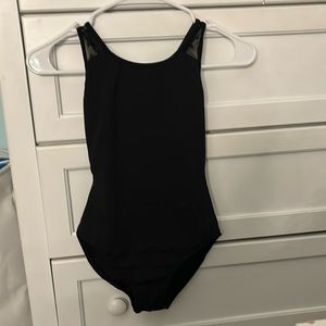 Heart designed black kids dance bodysuit. Bloch size 12 youth.